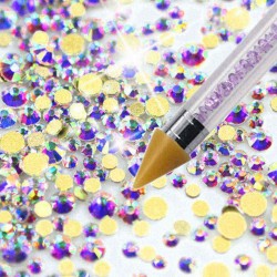 Dual-headed Nail Rhinestone Picker Wax Pen Manicure Tools Dotting Pencil Decoration