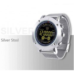 EX19 Smart Bracelet Metal Case Full View Luminous Dial Pedometer Stopwatch Fitness Band Water Resistant Long Standby