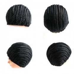 Elastic Cornrow Wig Cap Adjustable Crochet Braided Weaving Cap Lace Hairnet Hair Styling Tool