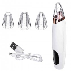 Electric Blackhead Suction Remover 3 Gears Suction Force Facial Acne Cleanser Blackhead Removal Machine with 3 Replaceable Heads