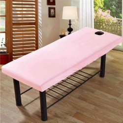 Electric Massager Accessories Treatment Bed Cover Polyester Cotton Table Sheet with Face Breath Hole