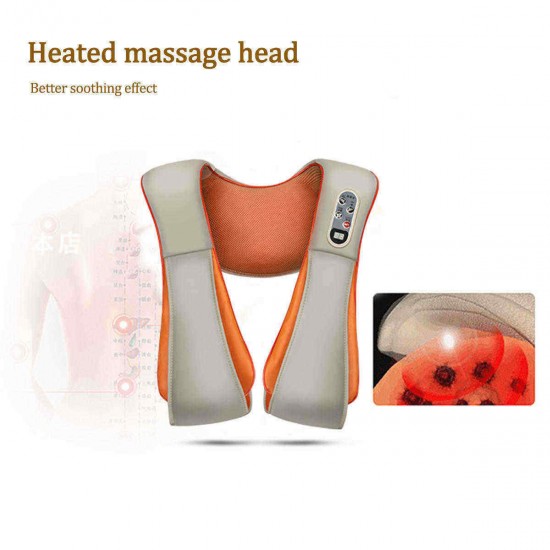 Electric Massager Kneading Back Neck Body Shoulder Shawl Neck Heating Therapy Blood Circulation