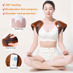 Electric Moxibustion Heated Neck Shoulder Knee Pad Winter Warmer Massager Gift