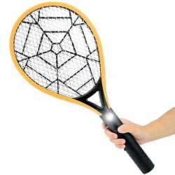 Electric Rechargeable Mosquito Swatter 3 Layer Mesh Mosquito Killer Hand Racket Pests Control with LED Light