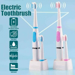 Electric Toothbrush IPX7 Waterproof One-touch Switch Soft Brush Head Low Noise Teeth Brush Whitening Kit
