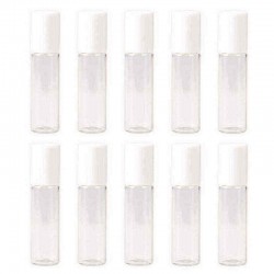 Empty Clear Glass Roll on Bottles Refillable Roller Ball Essential Oil Liquid Bottle 10ml