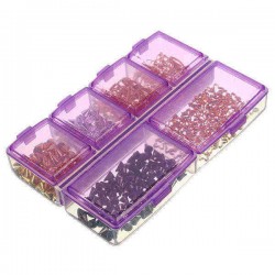 Empty Compartment Storage Case Box Nail Tip Rhinestones Gems Little Stuff Electronic Parts