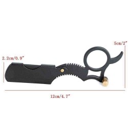 Ergonomic Manual Straight Razor Portable Stainless Steel Eyebrow Trimmer