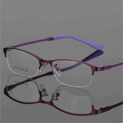Eye Glasses Half Rimless Glasses Frame Eyeglasses Clear Lens Metal&TR90 Optical Glasses RX Spectacles