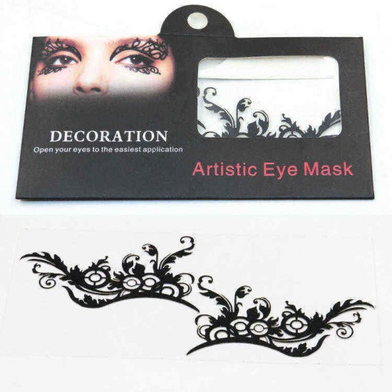 Eye Tattoo Sticker Halloween Squishy Eyes Liner Lace Fretwork Papercut Temporary Face Masquerade