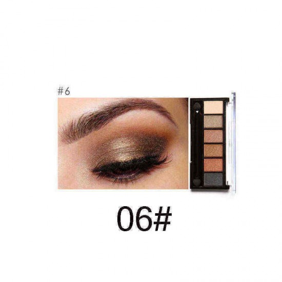 FOCALLURE 6 Colors Nude Eye Shadow Shimmer Matte Earth Color Eyeshadow Palette Cosmetic Makeup Set FOCALLURE 6 Colors Nude Eye Shadow Shimmer Matte Earth Color Eyeshadow Palette Cosmetic Makeup Set