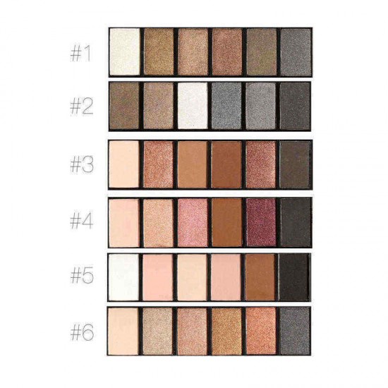FOCALLURE 6 Colors Nude Eye Shadow Shimmer Matte Earth Color Eyeshadow Palette Cosmetic Makeup Set FOCALLURE 6 Colors Nude Eye Shadow Shimmer Matte Earth Color Eyeshadow Palette Cosmetic Makeup Set