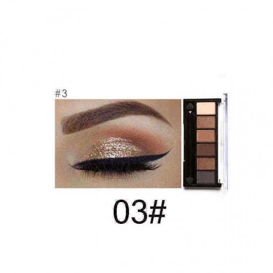 FOCALLURE 6 Colors Nude Eye Shadow Shimmer Matte Earth Color Eyeshadow Palette Cosmetic Makeup Set FOCALLURE 6 Colors Nude Eye Shadow Shimmer Matte Earth Color Eyeshadow Palette Cosmetic Makeup Set