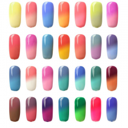 FOCALLURE Temperature Color Change UV Gel Polish Nail Art Varnish Manicure 7ml 30 Bright Colors