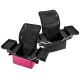 Fabric Portable Makeup Case Box With Shoulder Straps