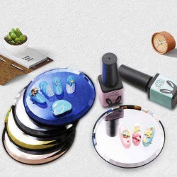 False Nail Tips Display Board Mirror Glass Color Palette Practice Manicure Nails Art Tool