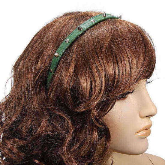 Fashion Punk Headbrand Bow Spike Rivets Studded Hair Band Unisex