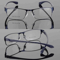 Fashionable Light Slim Eye Glasses Frame Metal Full Rim Frame Rx Prescription Lens for Men and Women