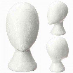 Female Styrofoam Foam Head Model Mannequin Hair Wig Stand Display Reading Glass Holder