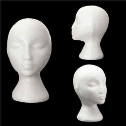 Female Styrofoam Foam Mannequin Head Wigs Hair Display Model Stand