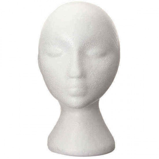 Female Styrofoam Foam Mannequin Head Wigs Hair Display Model Stand