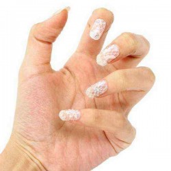 Flower Floral Design Color Change Changing Nail Sticker Changed with Sunlight UV Light