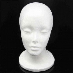 Foam Styrofoam Mannequin Cap Hair Wig Display Holder Female Head Model Hats Jewellery