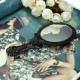 Foldable Mini Makeup Mirror Cosmetic Black Pocket Girl