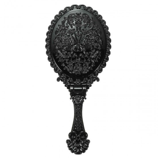Foldable Mini Makeup Mirror Cosmetic Black Pocket Girl