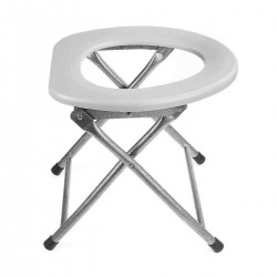 Folding Commode Portable Toilet Seat Porta Potty and Commode Chair - Comfort Chair Perfect for Camping, Hiking, Trips, Construction Sites