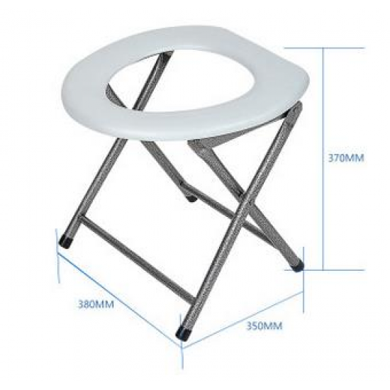 Folding Commode Portable Toilet Seat Porta Potty and Commode Chair - Comfort Chair Perfect for Camping, Hiking, Trips, Construction Sites
