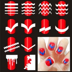 French Nail Art Tip Tape Guide Stencil Manicure Tool For Sticker Decal Decoration DIY