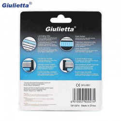 GFLV® 4pcs 3 Layers Blades Shaving Razor Shaver Heads Replacement for Gillette