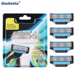 GFLV® 4pcs 3 Layers Blades Shaving Razor Shaver Heads Replacement for Gillette