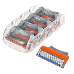 GFLV® 8pcs 5 Layers Blades Shaving Razor Shaver Heads Replacement for Gillette