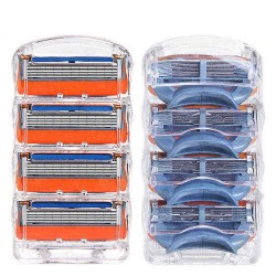 GFLV® 8pcs 5 Layers Blades Shaving Razor Shaver Heads Replacement for Gillette
