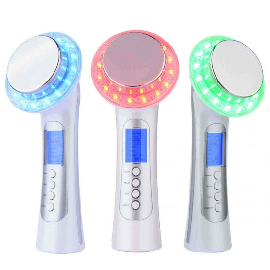 Galvanic IONS Ultrasound Photon Therapy LED Light Device Face Lift Massager Beauty Machine Galvanic IONS Ultrasound Photon Therapy LED Light Device Face Lift Massager Beauty Machine