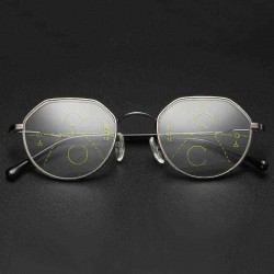Geometric Progressive Multifocal Presbyopia Reading Glasses Full Frame Resin Lens Glass