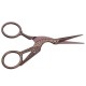 Gold Bronze Stork Embroidery Scissors Eyebrow Ear Hair Trimmer Gold Bronze Stork Embroidery Scissors Eyebrow Ear Hair Trimmer