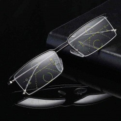 Half Rim Progressive Multifocal Presbyopia Intelligent Reading Glasses Resin Lens
