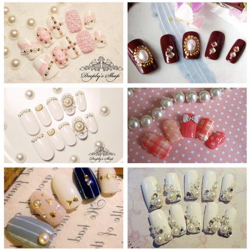 Half Round Pearl Beads White Blue Rosy Nail Art Decoration DecorRhinestones Wheel