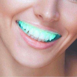 Halloween Luminous Light Tooth Stickers Braces Flash LED Denture Props