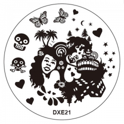 Halloween Nail Art DIY Stamp Set Monster Bat Stamping Printing Image Template Plates