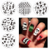 Halloween Nail Art Stamping Set Broom Owl Ghost Witch DIY Tips Designs Printing Template Plate