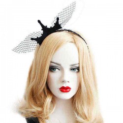 Halloween Party Queen Crown Headbrands Toys Vintage Baroque Girl Lace Hair Ornaments