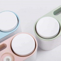 Handfree Toothbrush Holder Automatic Toothpaste Dispenser Set 5 Holder 4 Cups