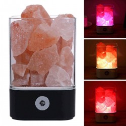 Himalayan Salt Lamp Air Purifier Crystal Lonic Rock Shape Night Light Dimmer