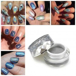 Holographic Nail Art Powder Holo Glitters Powders Pigment Aurora Laser Effect