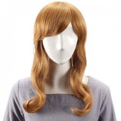 Human Hair Wig Long Straight Full Bang Virgin Remy Mono Top Capless