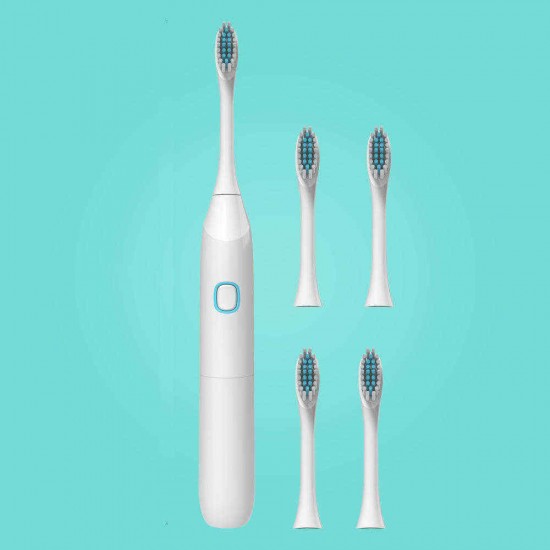IP65 Waterproof Sonic Rechargeable Electric Toothbrush 4 Replacement Soft Oral Brush Heads IP65 Waterproof Sonic Rechargeable Electric Toothbrush 4 Replacement Soft Oral Brush Heads